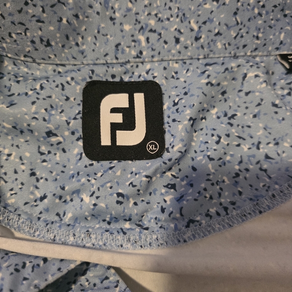 FootJoy Sky Blue Speckled Polo Shirt - Picture 7 of 7